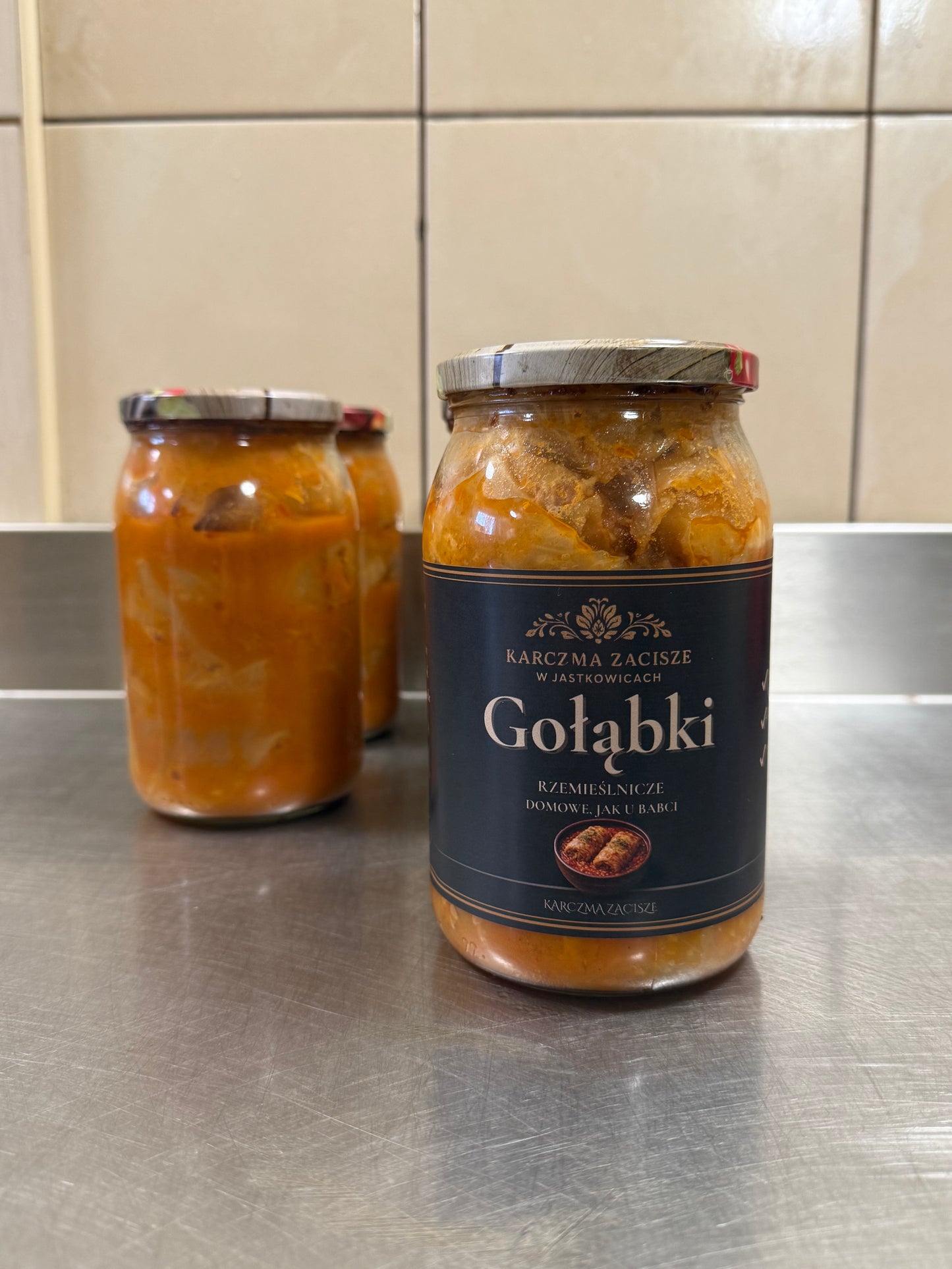 Gołąbki w słoiku w sosie pomidorowym, domowe, gotowy obiad