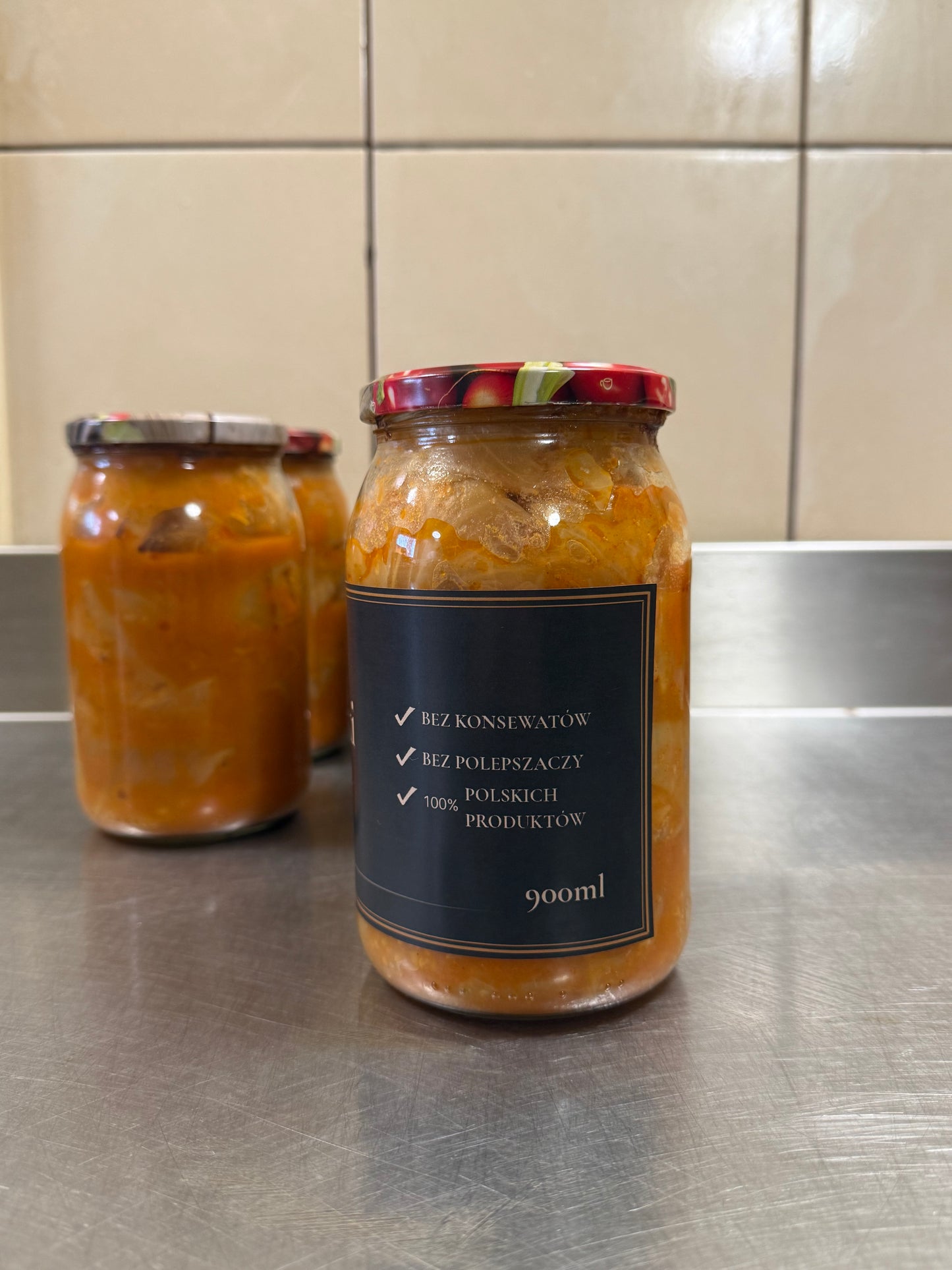 Gołąbki w słoiku w sosie pomidorowym, domowe, gotowy obiad