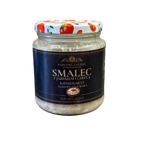 Smalec wiejski z jabłkiem i cebulką 400g–Tradycyjny domowy smalec naturalny